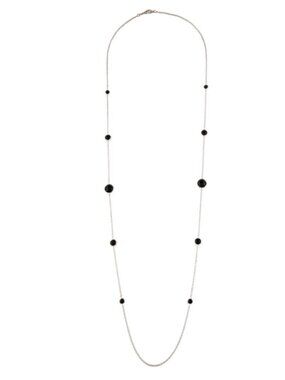 IPPOLITA ONYX STERLING SILVER 925 STATION LONG NECKLACE